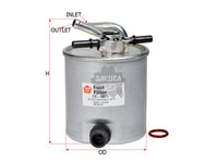 SAKURA,, Fuel Filter (In-Line), 16400-EC00B, FS-18271, NISSAN