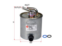 SAKURA,, Fuel Filter (In-Line), 1030204, FS-18300, NISSAN
