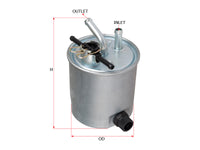 กรองน้ำมันเชื้อเพลิง (In-Line) , SAKURA, 16400-ES60C, FS-18311, NISSAN (125153)