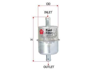 SAKURA,, Fuel Filter (In-Line), C7TZ-9155-A, FS-1901, JOHN DEERE