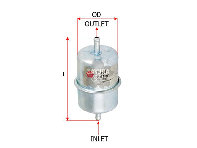 SAKURA,, Fuel Filter (In-Line), C4R-9155A, FS-1902, FORD