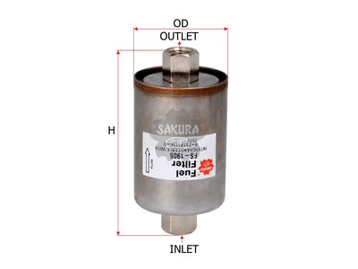 SAKURA,, Fuel Filter (In-Line), AFG55, FS-1905, ROVER