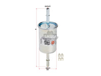 SAKURA,, Fuel Filter (In-Line), F89Z-9155-A, FS-1908, FORD