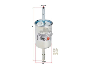 SAKURA,, Fuel Filter (In-Line), F89Z-9155-A, FS-1908, FORD