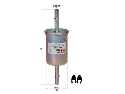 SAKURA,, Fuel Filter (In-Line), 2C 5Z91 55BC, FS-19190, MERCURY