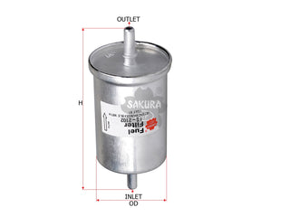 SAKURA,, Fuel Filter (In-Line), 9623266380, FS-2102, PEUGEOT