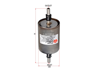 SAKURA,, Fuel Filter (In-Line), 818 506, FS-2301, FIAT