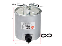 SAKURA,, Fuel Filter (In-Line), 19334602, FS-25020, DACIA