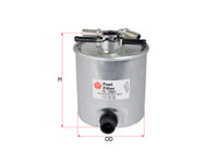 SAKURA,, Fuel Filter (In-Line), 82 00 619 855, FS-25021, RENAULT
