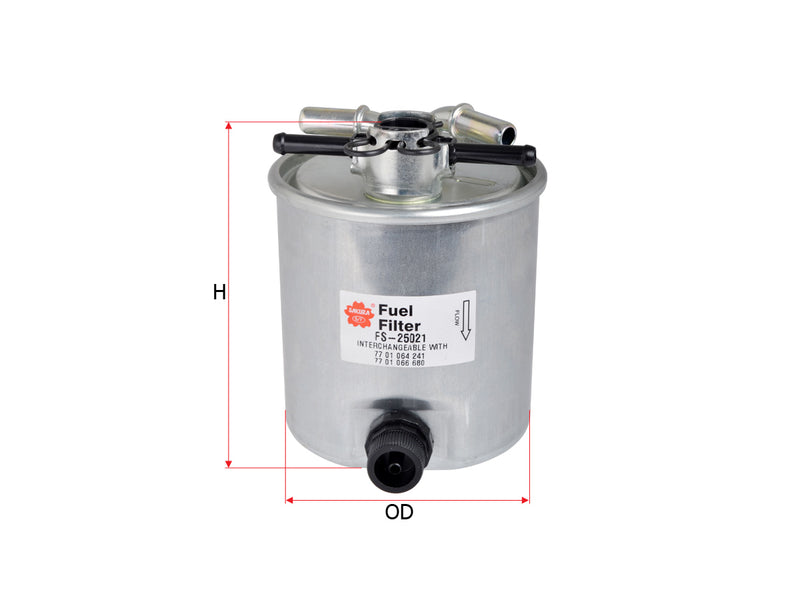 SAKURA,, Fuel Filter (In-Line), 82 00 619 855, FS-25021, RENAULT