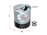 SAKURA,, Fuel Filter (In-Line), A646 092 07 01, FS-26090, MERCEDES-BENZ