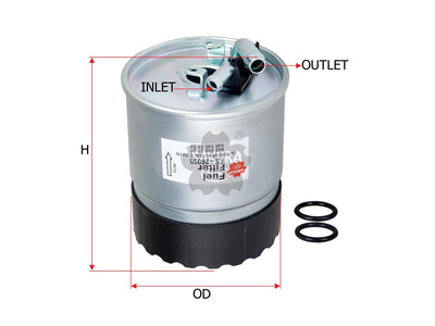 SAKURA,, Fuel Filter (In-Line), A646 092 07 01, FS-26090, MERCEDES-BENZ