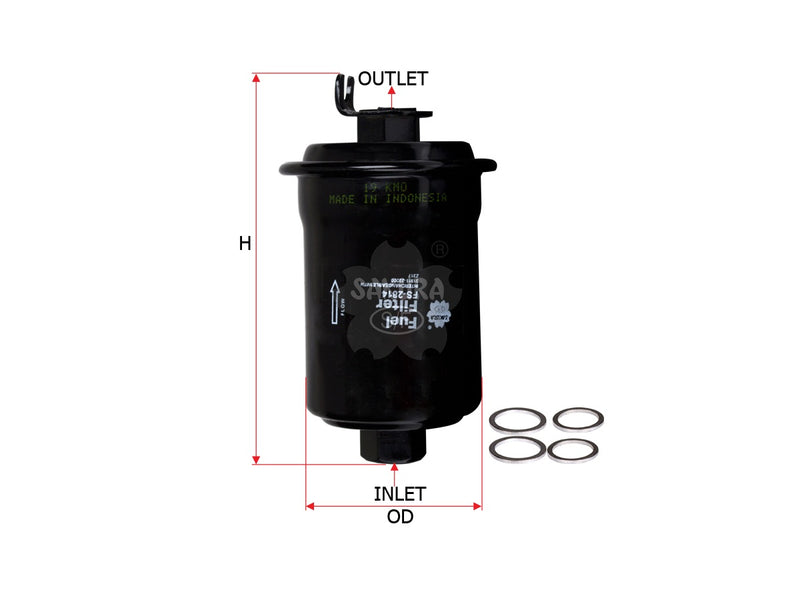 SAKURA,, Fuel Filter (In-Line), PW530720, FS-2814, HYUNDAI