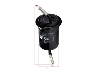 SAKURA,, Fuel Filter (In-Line), 0K240-20-490, FS-2901, KIA