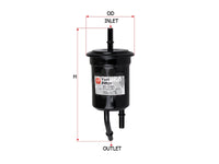 SAKURA,, Fuel Filter (In-Line), 0K32A-20-490, FS-2907, KIA