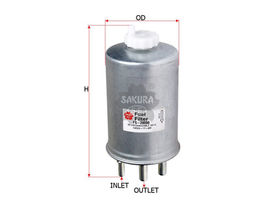SAKURA,, Fuel Filter (In-Line), 66509-21001, FS-29090, SSANG YONG