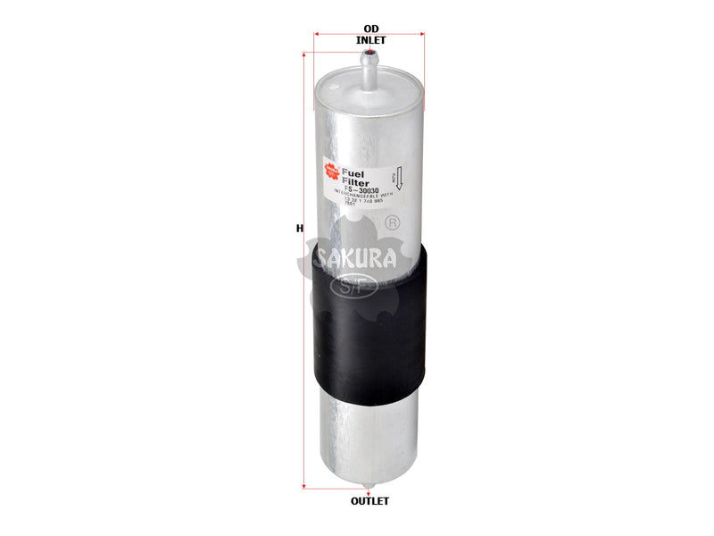 SAKURA,, Fuel Filter (In-Line), 13 32 1 740 985, FS-30030, BMW