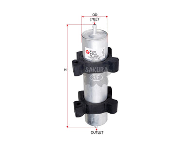 SAKURA,, Fuel Filter (In-Line), 16 12 6 765 756, FS-30040, BMW