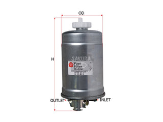 SAKURA,, Fuel Filter (In-Line), 2TA 127 401, FS-3104, VOLKSWAGEN
