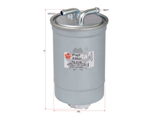 SAKURA,, Fuel Filter (In-Line), 191-127-401P, FS-3105, FORD