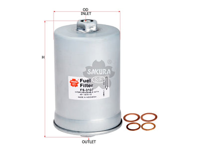 SAKURA,, Fuel Filter (In-Line), CAC 9630, FS-3107, JAGUAR
