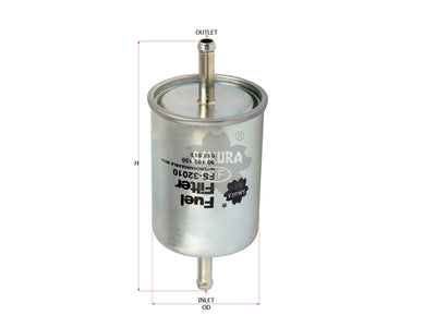 กรองน้ำมันเชื้อเพลิง(อินไลน์) SAKURA, 90 169 150, FS-32010, ISUZU (125603)