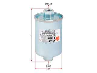 กรองน้ำมันเชื้อเพลิง(อินไลน์) SAKURA, 25173766, FS-6504, LADA (SHIGULI) (125503)