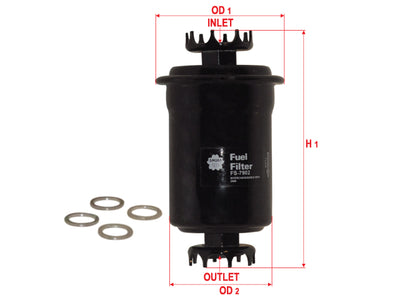 SAKURA,, Fuel Filter (In-Line), MB 504750, FS-7902, MITSUBISHI