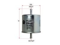 SAKURA,, Fuel Filter (In-Line), AY505-NS012, FS-8003, NISSAN