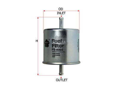 SAKURA,, Fuel Filter (In-Line), AY505-NS012, FS-8003, NISSAN
