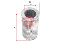 กรองน้ำมันไฮดรอลิก(ไส้กรอง) SAKURA, 1R-0741, H-5503, CATERPILLAR (127297)