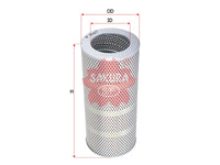 กรองน้ำมันไฮดรอลิก(ไส้กรอง) SAKURA, 175-60-27380, H-5610, KOMATSU (126460)