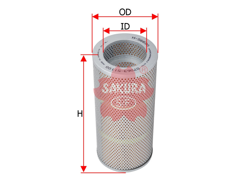 กรองน้ำมันไฮดรอลิก(Element) SAKURA, 07063-51100, H-56600, KOMATSU (126461)