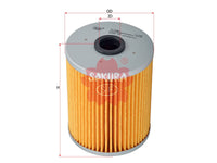 SAKURA,, Hydraulic Oil Filter (Element), 1381235, H-8301, SCANIA
