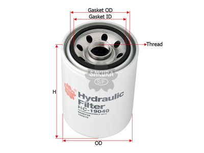 SAKURA,, Hydraulic Oil Filter (Spin-On), 201026, HC-19040, BOBCAT