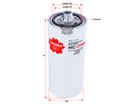 กรองน้ำมันไฮดรอลิก(Spin-On), SAKURA, BW252116, HC-2701, LIEBHERR (126567)