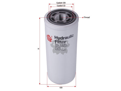 SAKURA,, Hydraulic Oil Filter (Spin-On), 341-6643, HC-5504, CATERPILLAR