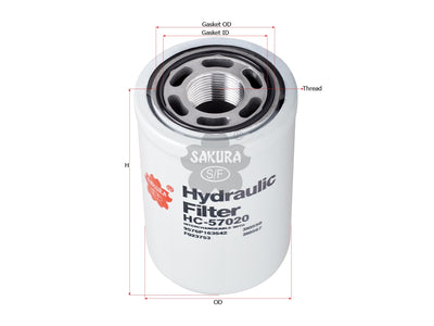 SAKURA,, Hydraulic Oil Filter (Spin-On), F023753, HC-57020, BOBCAT