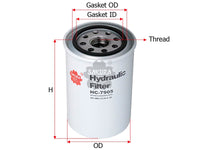 SAKURA,, Hydraulic Oil Filter (Spin-On), UC-MX-1518-410, HC-7905, J.C.BAMFORD