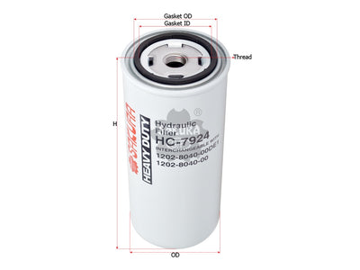 SAKURA,, Hydraulic Oil Filter (Spin-On), 1202-8040-00, HC-7924, ATLAS COPCO