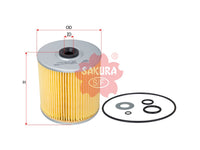 SAKURA,, Oil Filter (Element), 15607-1490, O-1313, ISUZU