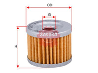 กรองน้ำมันเครื่อง(ไส้กรอง) SAKURA, 16510-45H20, O-1401, SUZUKI (124185)