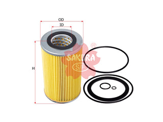 SAKURA,, Oil Filter (Element), 9-88513106-2, O-1502, ISUZU
