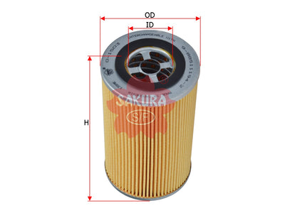 SAKURA,, Oil Filter (Element), 5-87810293-1, O-1503, HITACHI