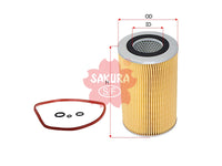 กรองน้ำมันเครื่อง(ไส้กรอง) SAKURA, 1-87810358-0, O-1514, ISUZU (125667)