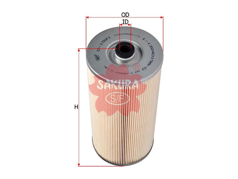 SAKURA,, Oil Filter (Element), 1-13240-226-0, O-1521, ISUZU