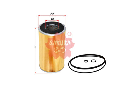 SAKURA,, Oil Filter (Element), 1-13240-223-0, O-1532, ISUZU