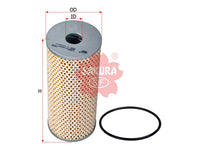 กรองน้ำมันเครื่อง(ไส้กรอง) SAKURA, 001 184 43 25, O-2607, DAF (126840)