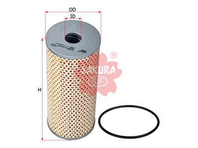 SAKURA,, Oil Filter (Element), 001 184 43 25, O-2607, DAF