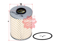SAKURA,, Oil Filter (Element), 11 42 1 711 568, O-3003, BMW